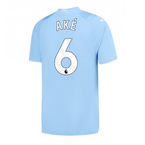 Manchester City Nathan Ake #6 Hjemmebanetrøje 2023-24 Kort ærmer